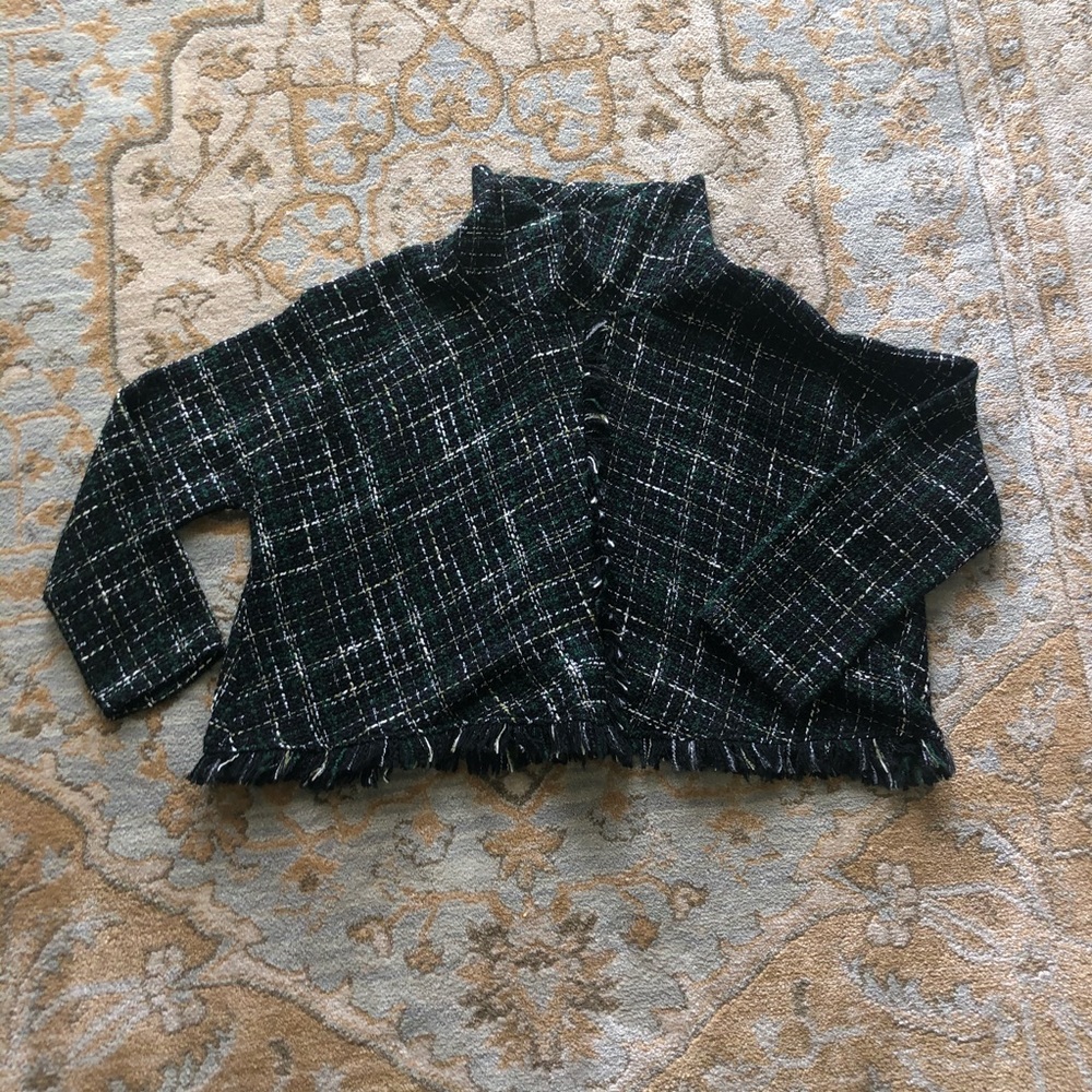 Zara Tweed Cropped Sweater